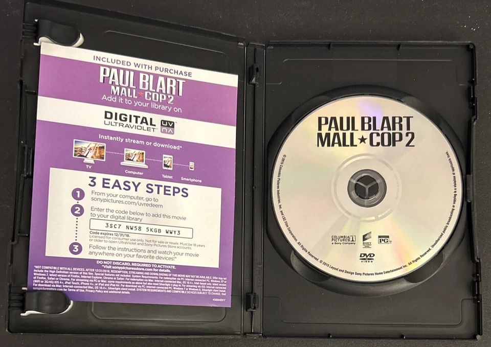 Paul Blart Mall Cop 2 DVD Movie Kevin James Raini Rodriguez Neal McDonough Used - Image 4 of 4