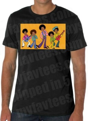 Jackson 5 Five Cartoon T Shirt Michael Off The Wall Thriller Bad