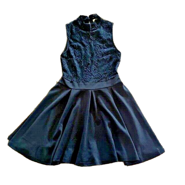 Mind Code Black Dress with Lace Top & Shorts Size Large | eBay