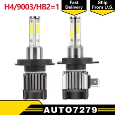 Pair 9003/H4 LED Headlight Bulbs Conversion Kit High&Low Beam 6500K Bright White