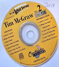 20118 TIM MCGRAW  CHARTBUSTER KARAOKE CDGS