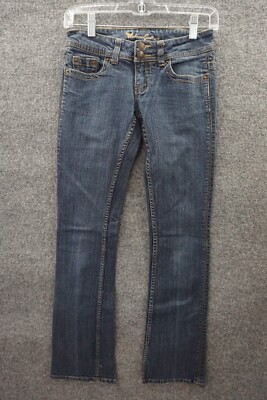 Wet Seal Jeans Womens Junior Size 1 Dark Wash Vintage Low Rise Flare