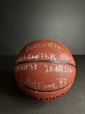 Bill Walton Signed Spalding Basketball Trail Blazers/Celtics W Inscripts PSA