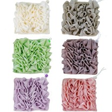 3pcs 2 in 1 Soap Bag Shower Loofah Mesh Body Scrubber Exfoliating Bath Sponge