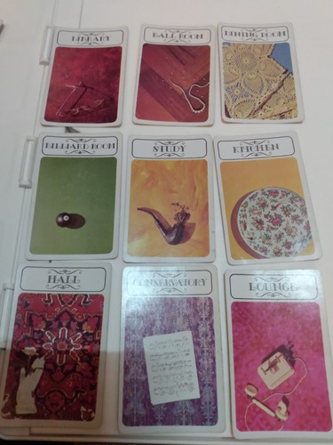 Vintage 1979 Clue Board Game Full Set of 21 Replacement Cards - Played Condition - Picture 4 of 8