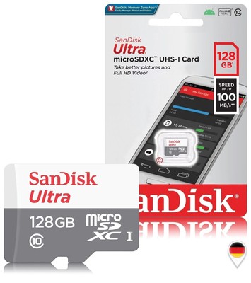 Sandisk Ultra micro SD 128GB Speicherkarte UHS-I Class10