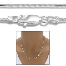 925 Sterling Silver Diamond Cut Snake Chain Necklace 1.5mm 040 Gauge 