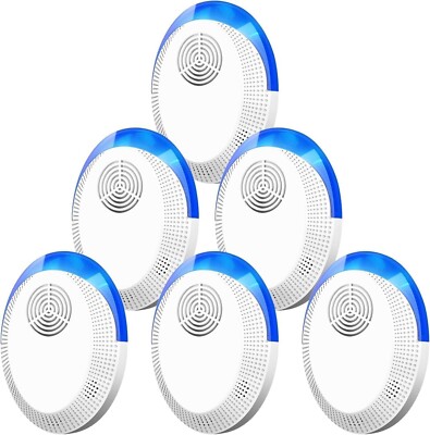 Ultrasonic Pest Repeller Plug in 6 Pack-Insect Control Defender Mouse Rodent