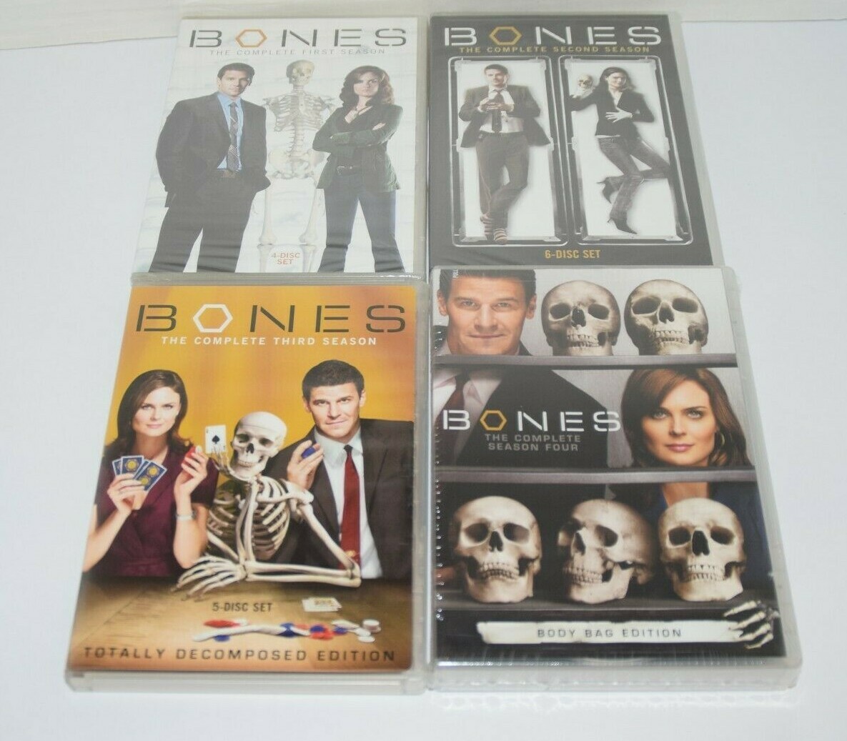 BONES Season 1 2 3 4 DVD Box Set Lot First Second & Fourth Are