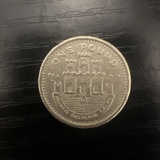 2002 Gibraltar £1 one pound Gibraltar coat of arms