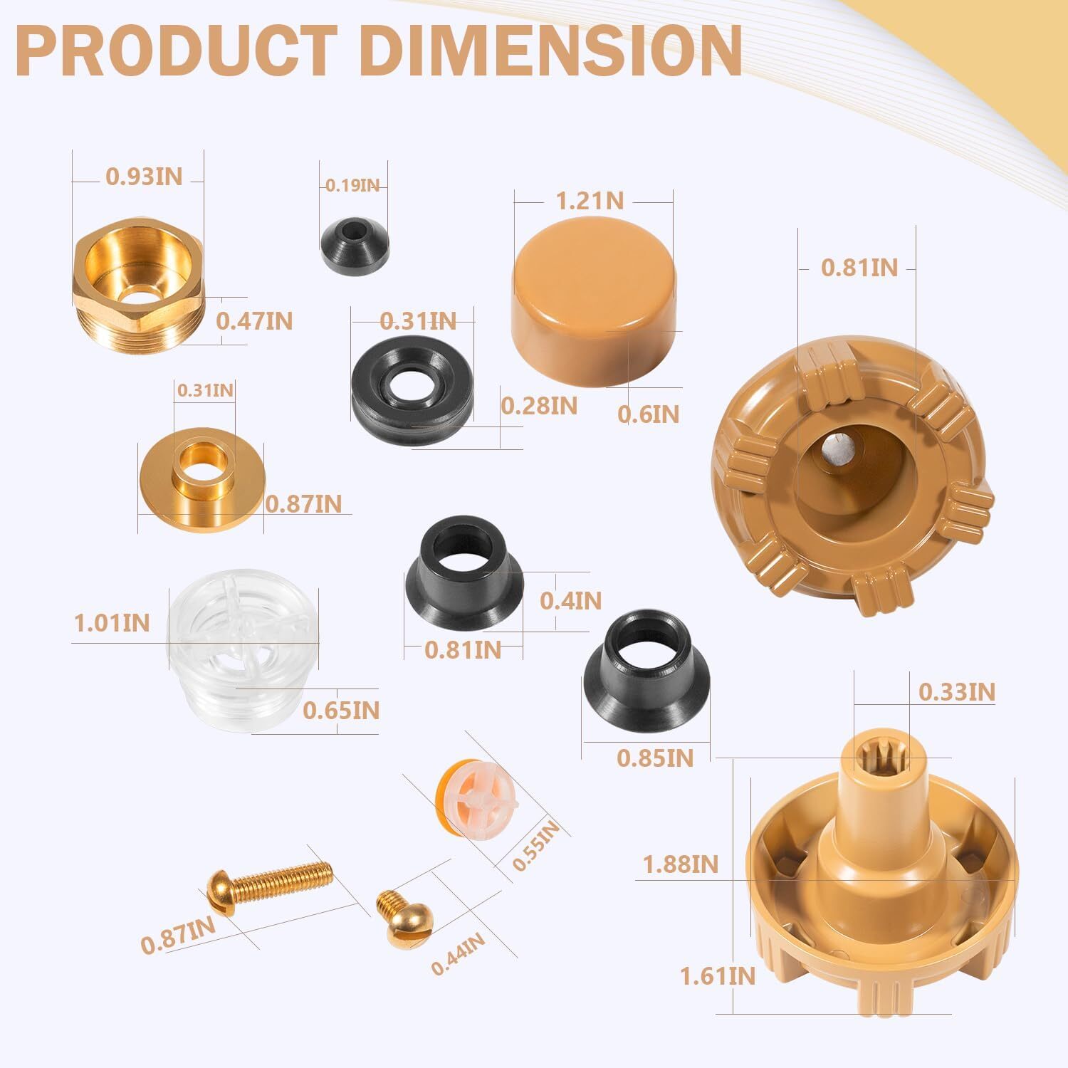 for Woodford Model 17 Outdoor Faucet RK-17MH Repair Kit Metal Handle Repair Kit