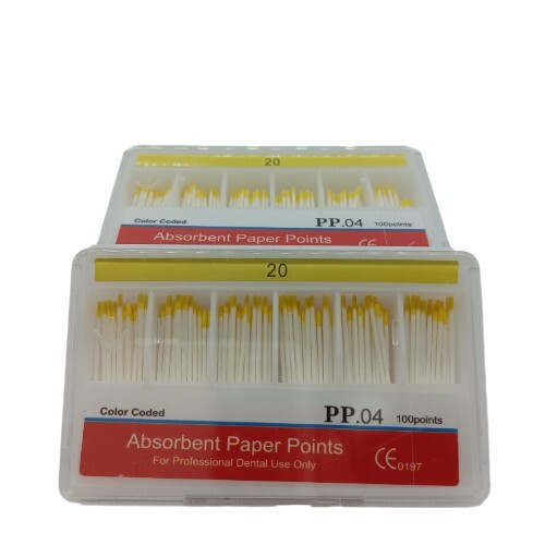 10Packs Dental Root Endodontics Absorbent Paper Points Taper 0.04 20# - Picture 5 of 8