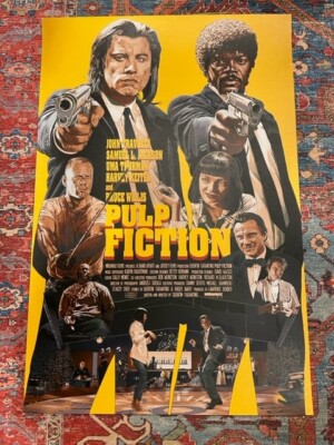Pulp Fiction Variant Screen Printed Movie Poster by Juan Ruiz