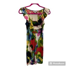 Beth Bowley Anthropologie Fairy silk abstract print dress-size 4