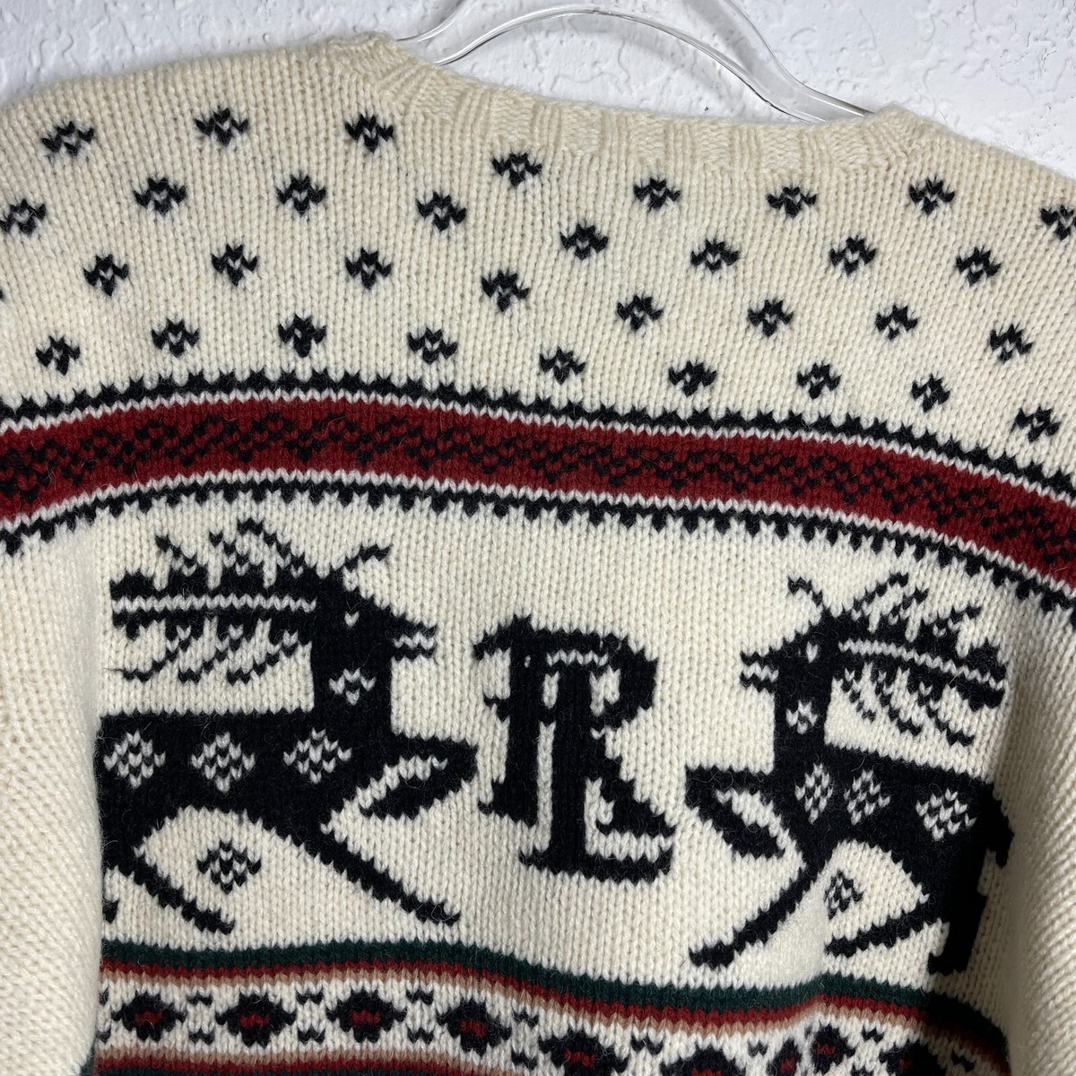 ☺*︎様 OLD Lambs wool sued knit NWT Vtg 90s Polo Ralph Lauren Sweater Hand Knit 100% Lambs