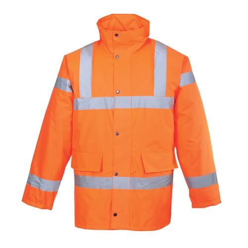 Portwest URT30 Hi Vis Reflective Waterproof Lined Traffic Safety Work Jacket - Picture 1 of 3