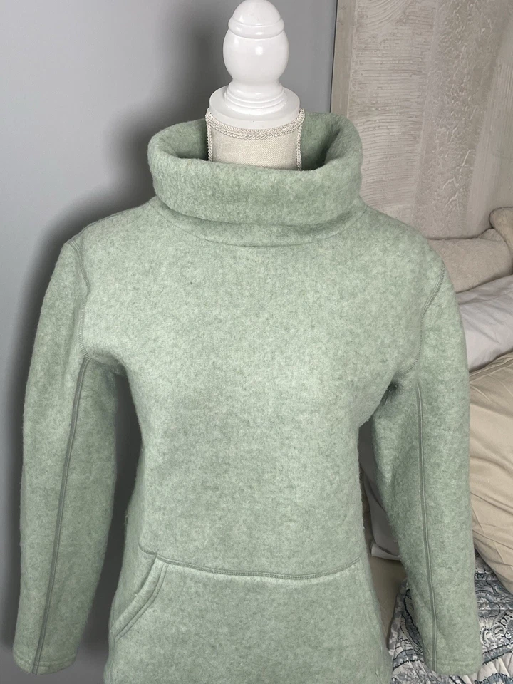 Smartwool Women Hudson Trail Pullover Sweater Wool Fleece Light Jade Small - Image 4 of 4