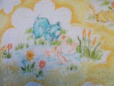 Vintage Dundee Mills Baby Crib Blanket Country Sunshine Hide  Seek Bunny Bear