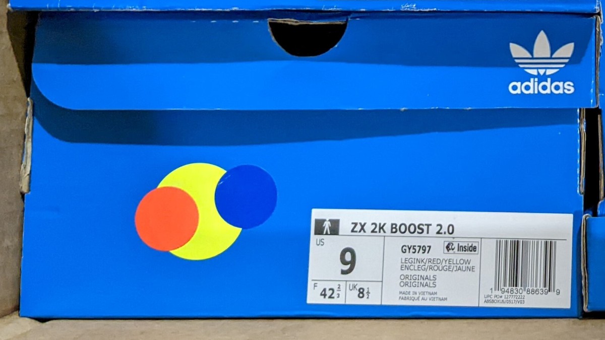 T  adidas 2K Boost 2.0 Navy Blue Red Yellow GY5797 Men's