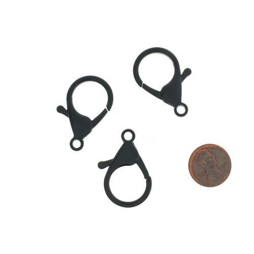 Broches de langosta esmalte negro 35 mm x 23 mm - 4 broches - FD1033 - Imagen 2 de 3