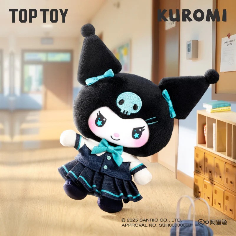 サンリオ クロミ スクールライフ ぬいぐるみ アソートボックス コンプセット TOP TOY Sanrio Kuromi School Life Series Plush Keychain Blind Box