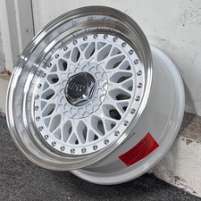 16 Rs Style Wheels Rims Aggressive Fitment 16x7.5 15 Offset 4x100 4x114.3