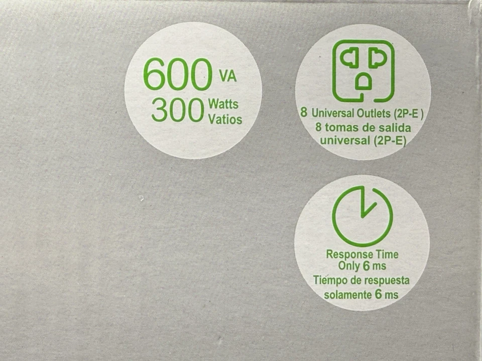 APC Voltage Regulator  LS600 - LM60  - 8 Universal Outlets . - Image 4 of 4