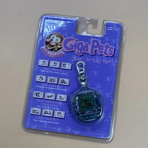 New Old Stock 1997 Giga Pets MicroChimp Monkey Tiger Electronics Virtual Pet
