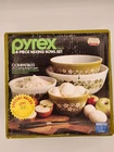 Vintage NIB Pyrex Spring Blossom Green 4-Piece Mixing Bowl Set 400-1-s