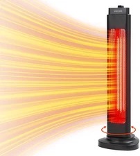 Portable Space Heater 1500W Outdoor Remote Patio Heater for Patio, Restaurant US