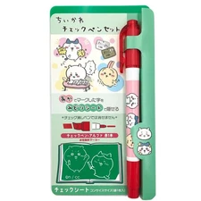 Marimocraft Chiikawa Check Pen Set Green Sheet