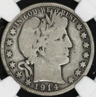 1914 BARBER HALF DOLLAR NGC VG 8 NICE AND NATURAL LOW MINTAGE TOUGH BETTER DATE