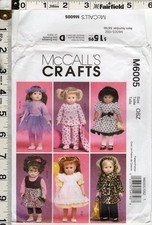 "18" Doll Clothes" 2009 McCall's Sewing Pattern M6005 One Size UNCUT FREE SHIPP