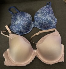 2 Maidenform 38B Bras-Padded/Underwire- Pink ...