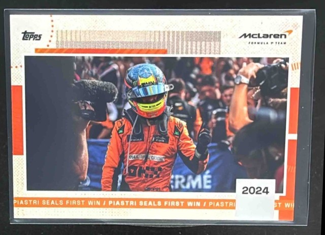 2025 Topps Mclaren Racing Oscar Piastri Seals First Win