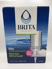 Brita Elite Faucet Mount Water Filter System Chrome Removes 99% Lead