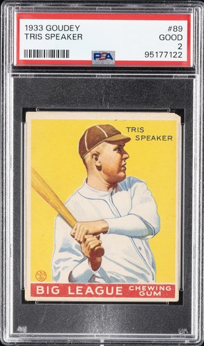 1933 GOUDEY #89 TRIS SPEAKER PSA 2