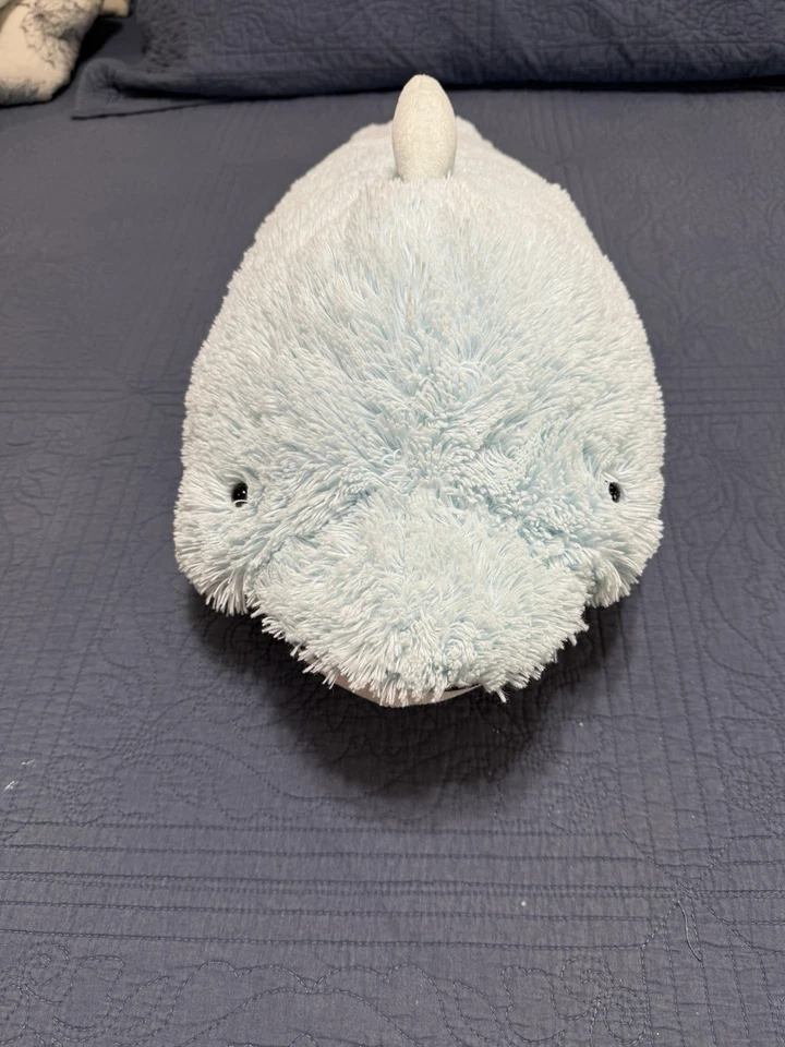 Travesseiro/brinquedo de pelúcia 26” Pillow Pets Originals Blue Dolphin Squeaky 2010 - Imagem 4 de 4