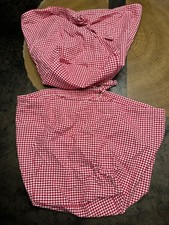 POTTERY BARN KIDS SABRINA LARGE GINGHAM BASKET LINER 9 X 9.5 X 12 SQUARE SET 2
