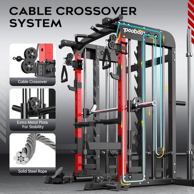 Home Gym Smith Cage System Training Smith Machines All-In-One Home Gym Squat