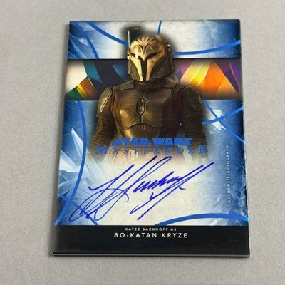 Bo-Katan Kryze Blue Auto Refractor /99 Star Wars 2024 Topps Masterwork Sackhoff