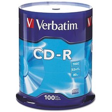 100 Pack CD-R Blank Discs 700MB 80 Minutes 52X for Fast Music  Data Storage
