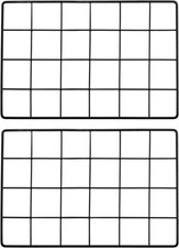 PATIKIL 12x8 Inch Wall Grid Panel, 2 Pcs Metal Wire Photo 12x8inch, Black