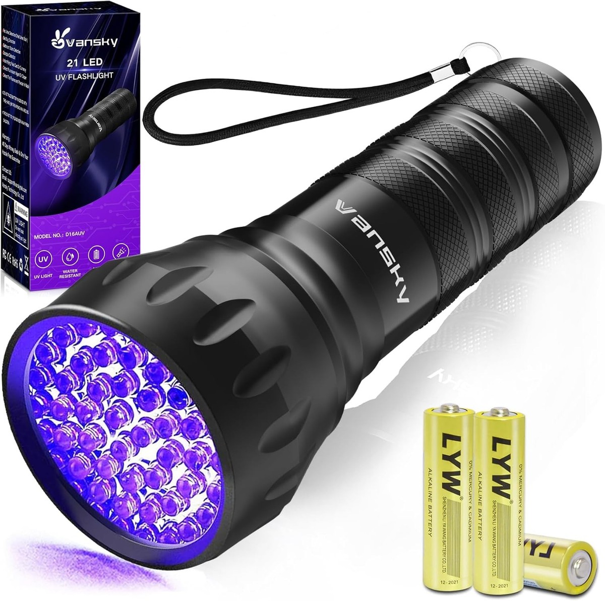 Black Light UV Flashlight Mini 395nm Lights 21 LED Blacklight Detector for  Cat/d for sale online | eBay