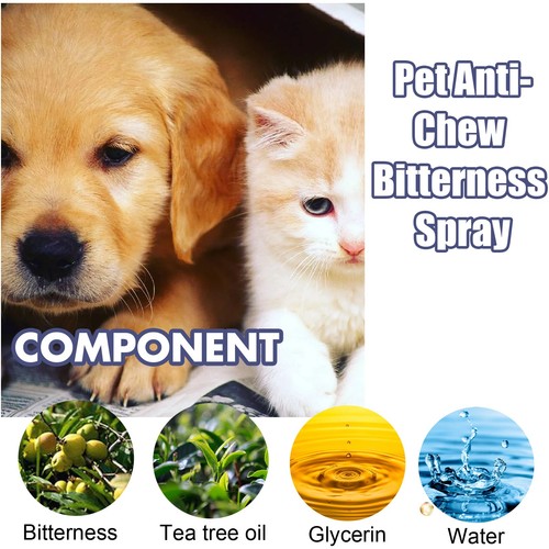 Bitter Spray for Pet Stop Chewing Behavior Corrector Training Aid for Dog & Cat - Picture 5 of 6