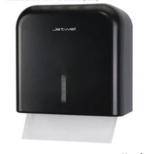 Jetwell Multi-fold Paper Towel Dispenser Wall Mount With Smart Lock Black