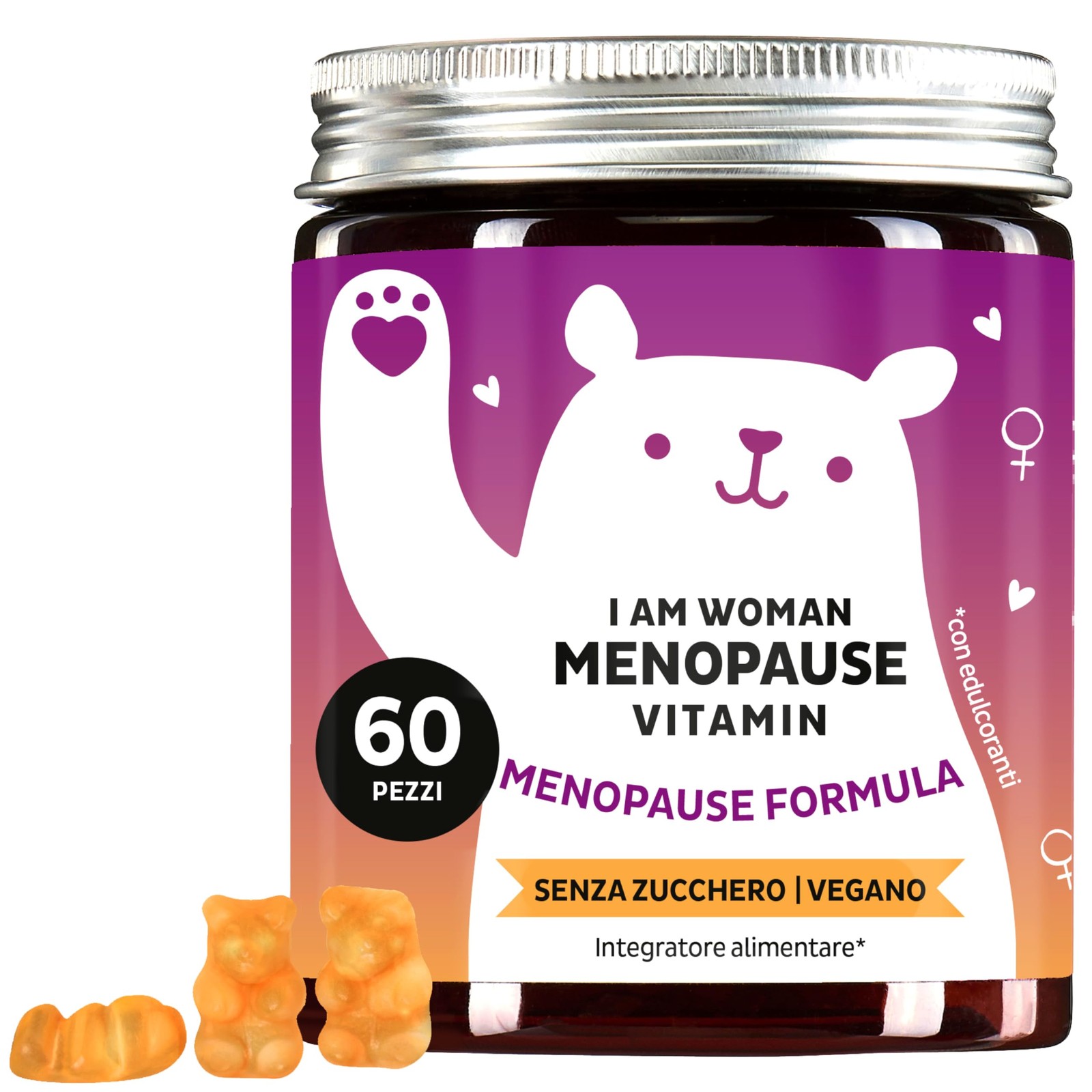 I am Woman Menopause Orsetti con Vitamine B e Zinco per la Menopausa