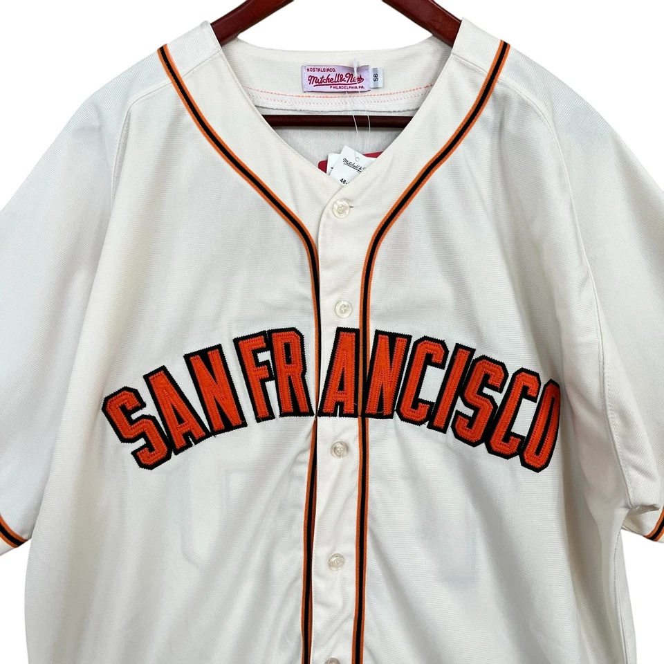 复古 Barry Bonds 成人尺寸 56 旧金山巨人队 Mitchell & Ness — 第 3/4 张图片