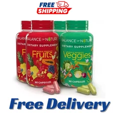 2 Pack, 90 Fruits and 90 Veggies ✨ Whole Food Supplement 🥇 Superfood