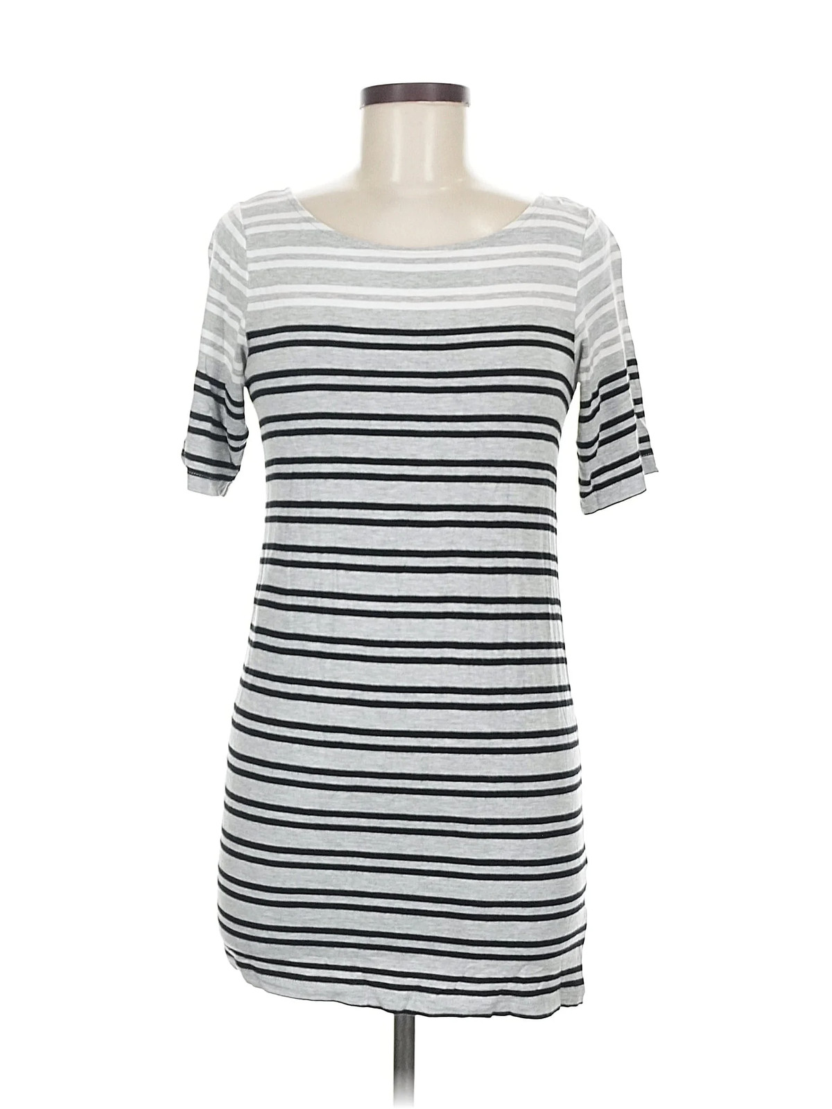 LED Luxe Essentials Denim Women Silver Short Sleeve T-Shirt M Maternity